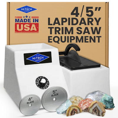Hi-Tech Diamond 4''/5'' Trim Saw | Lapidary Saw Machine | Includes 4'' AND 5'' Blade
