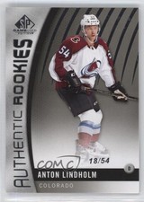 2017-18 SP Game Used Authentic Rookies 18/54 Anton Lindholm #154 2a8