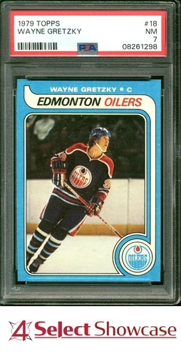 1979 TOPPS #18 WAYNE GRETZKY RC OILERS HOF PSA 7