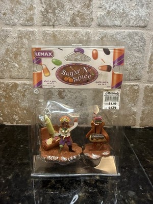 Lemax What A Pair Set Sugar  N Spice Halloween Village Gingerbread FIgures 52001