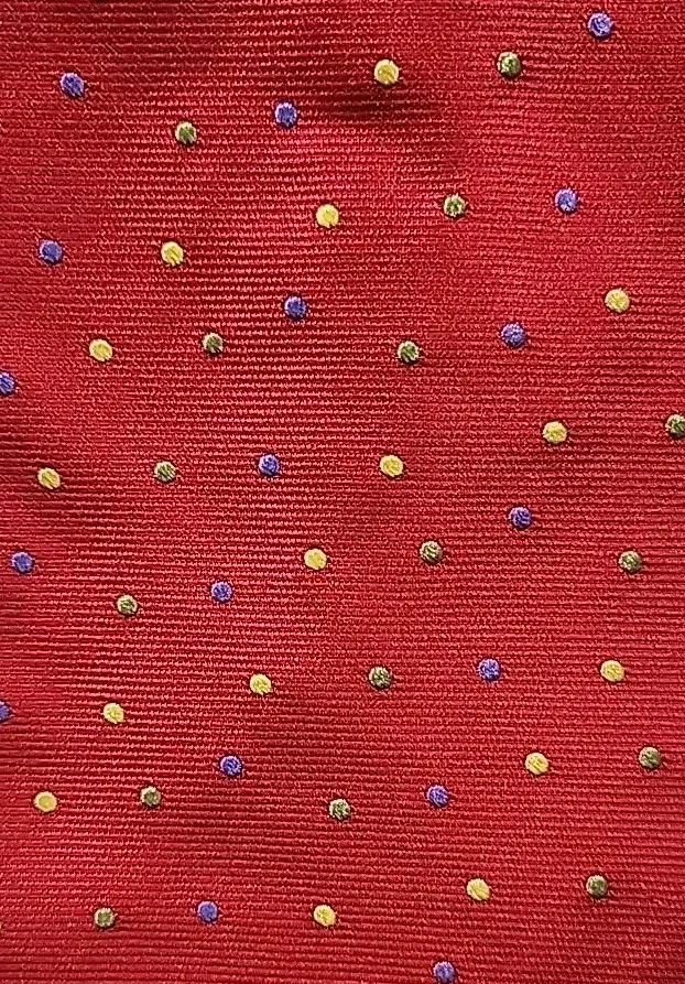 Lote De 4 Corbatas Harold Powell 100% Seda AMARILLAS, RAYAS, ROJAS, LUNARES, GEOMÉTRICAS Foto 3 de 4