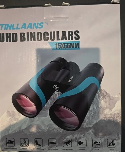 Lightweight 15x55MM UHD Binoculars W/8° Wide Angle For Outdoor Adventures #BN-06