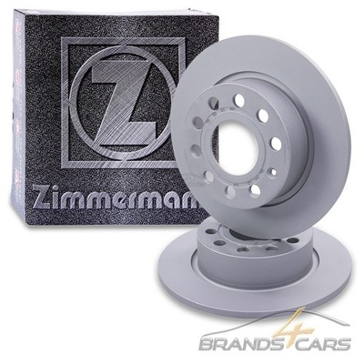 ZIMMERMANN 2xBREMSSCHEIBE VOLL Ø253 HINTEN FÜR VW GOLF PLUS 5M GOLF 5 