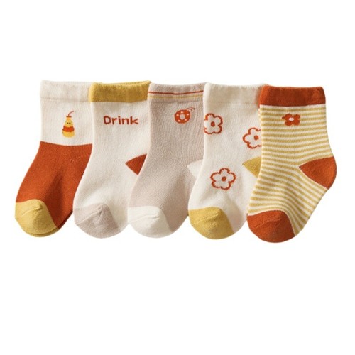 5 Pairs Cotton Kids Socks Winter Baby Girls Boys Newborn Toddler Socks 0-8 Yrs - Picture 6 of 16