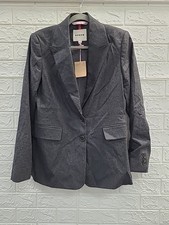New Boden Marylebone Wool Blend Gray Blazer Size 8