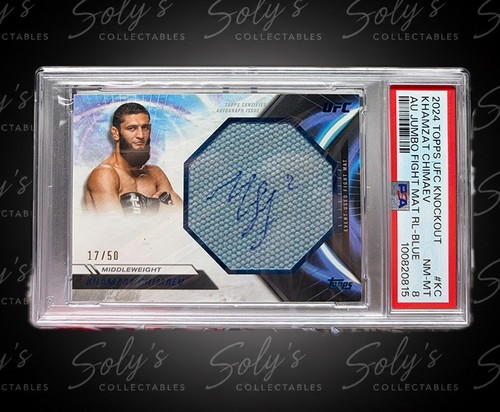Khamzat Chimaev Knockout Event Used Fight May Relic Auto /50 PSA 8