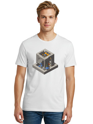 Industrial-Building Mens Graphic Tee, 100% Cotton, Casual Summer Wear