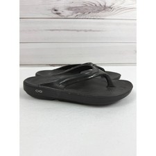 OOFOS OOlala Flip Flops Womens Size 11 Black
