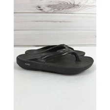 OOFOS OOlala Flip Flops Womens Size 11 Black