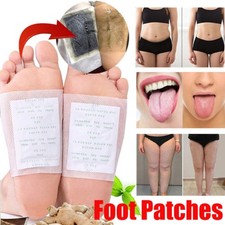 10-100 x patchs de soins de désintoxication des toxines corporelles nettoyants en profondeur patchs de pieds à base de plantes