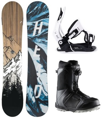 2026 HEAD Rush 156 cm Men's Snowboard+Flow White Alpha Bindings+BOA Boots NEW