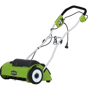 GreenWorks 27022 14 de pouce 10-Amp Dethatcher à cordon avec des Tines en acier inoxydable NEW