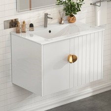 24" Floating Bathroom Vanity with Sink Combo Storage Cabinet without Faucet