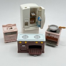 Epoch Calico Critters Sylvanian Families Kitchen Furniture Stove, Refrigerator