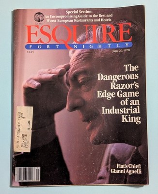 Vtg Esquire Magazine - June 1978 - Fiat Gianni Agnelli Disco 70s Fashion & Ads
