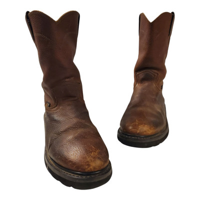 JUSTIN Boots SCREWDRIVER Mens Size 10.5 Brown Leather Mid-Calf Workwear WK4905 JUSTIN Boots SCREWDRIVER Mens Size 10.5 Brown Leather Mid  main image 4
