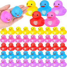 30 Pcs Jesus Loves You Rubber Ducks Multicolor 2.2 Inch for Parties  Favors