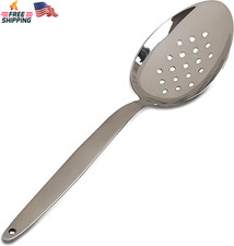 Chef Kunz Perforated Spoon 9 Inch Silver 18/10 Stainless Steel Plating, Bastin