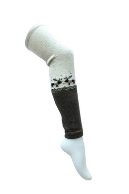 Legwarmer/ Kneewarmer Over the Knee Winter Warm 100% Wool 1 pair Mongolian