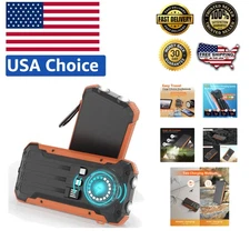 Reliable Solar Power Bank 20000mAh - Emergency Charger with Qi Wireless Tech