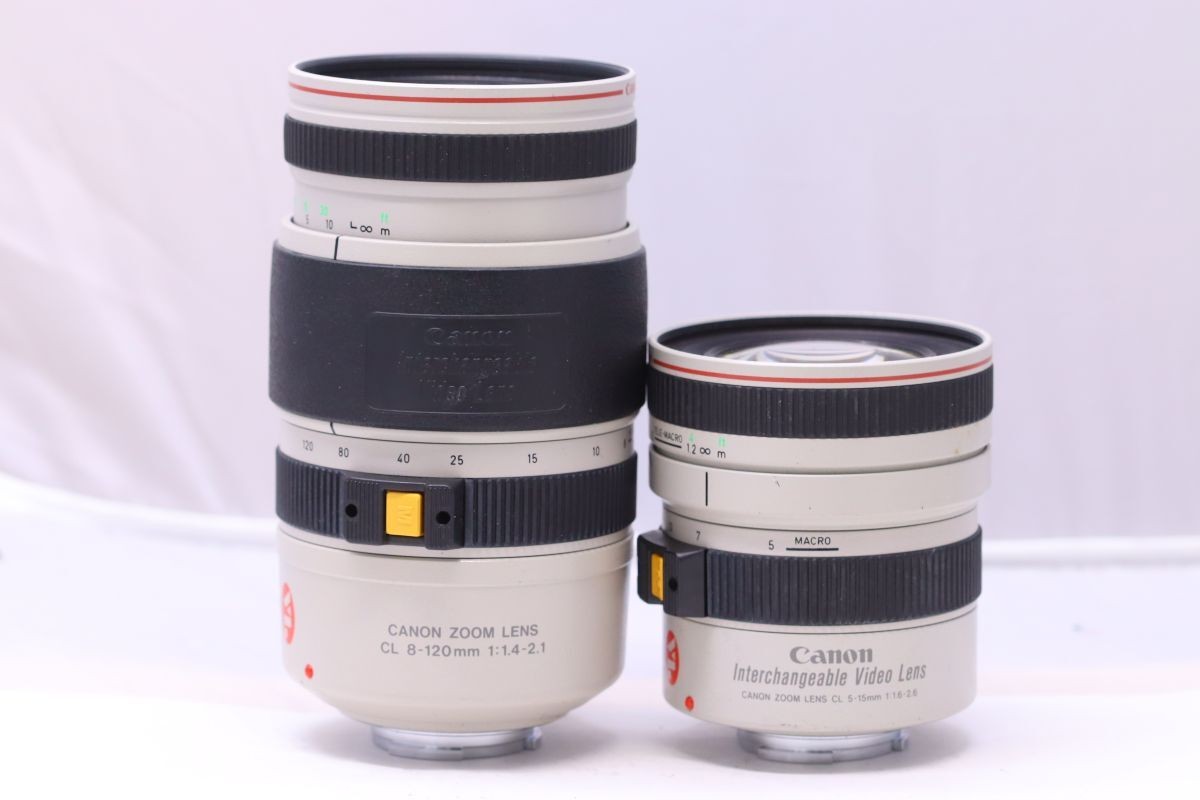 レンズ(ズーム) Canon Interchangeable Video Lens 5-15mm Canon Zoom Lens CL 5-15mm F1.6-2.6 / 8-120mm F1.4-2.1 Lens Set of