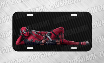 For Deadpool Fans Super Hero Funny Laying License Plate Auto Car Tag FREE SHIP