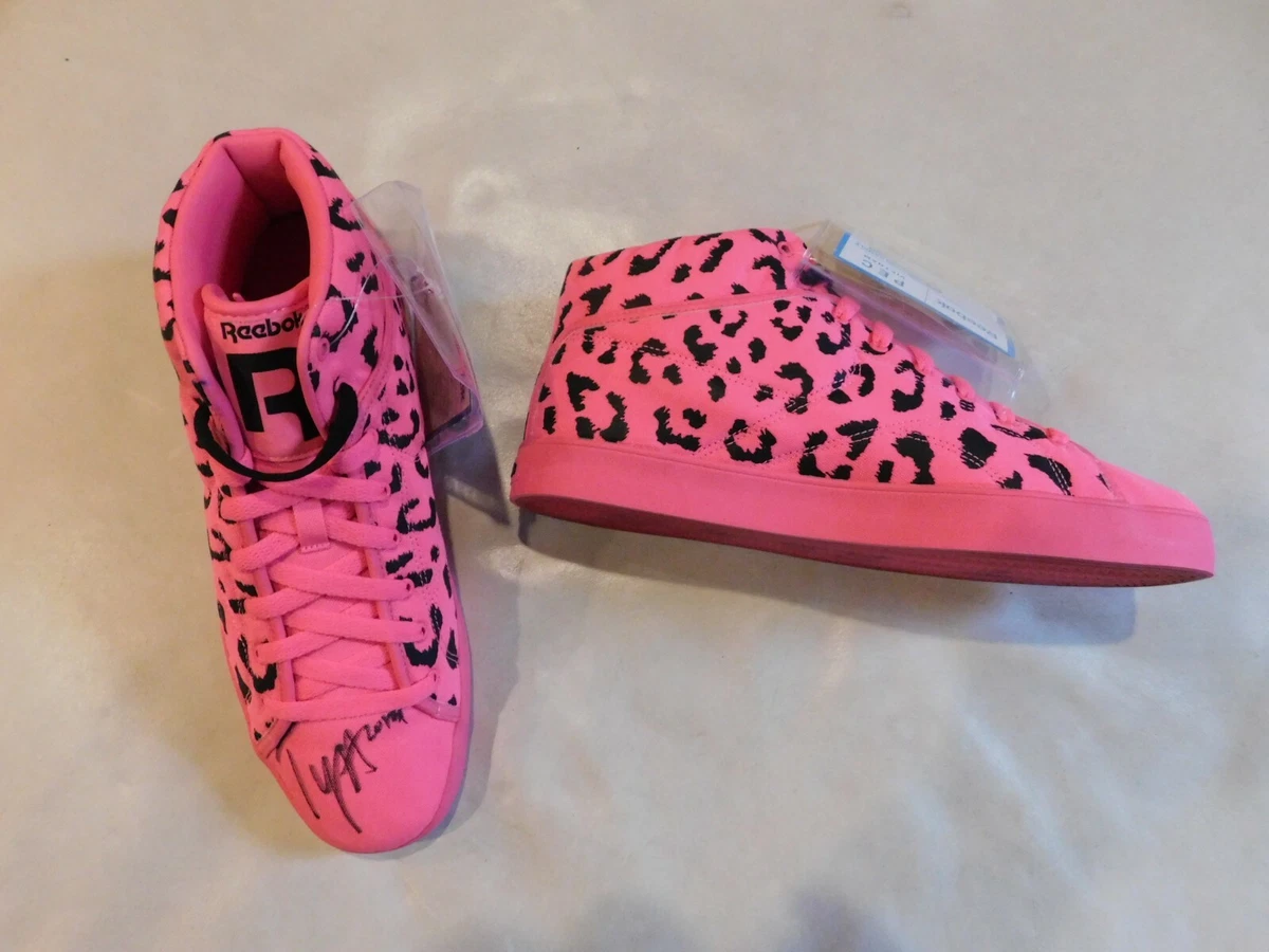 T Raww Reebok promo M9.5 Neon Pink Cheetah signed by TYGA BRS eBay