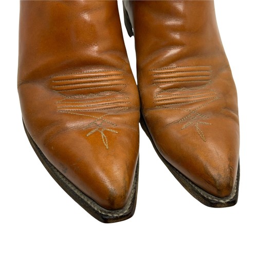 Tony Lama Boots Cowgirl Western Womens Brown Leather Mid Calf Size 8.5 Rodeo - Picture 8 of 12