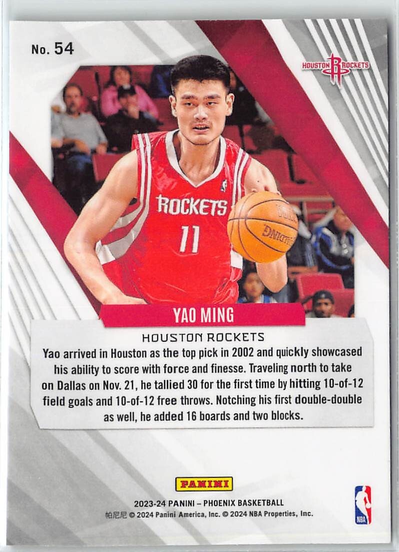 2023-24 Phoenix Yao Ming Teal Laser Phoenix Parallel Houston