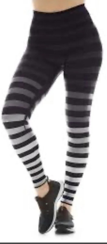 Athleta Ombre High Rise Bold Stripe Pants Tights, size M