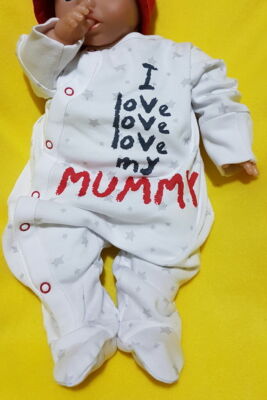 ''I love my Mummy'' Strampler Schlafanzug Overall Pyjama Einteiler Sterne Gr 50 56