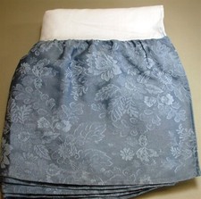 JC Penney Floral Jacquard Bed Skirt  13.5" Drop  Blue  Twin