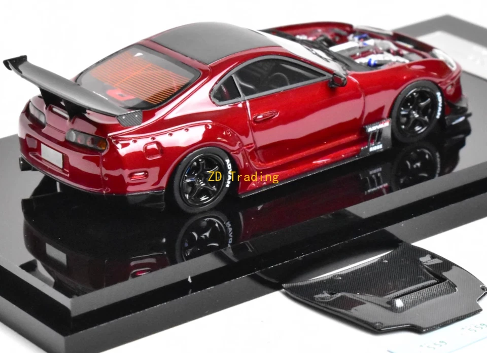 ZD YM 1:64 JDM красный Supra A80 JAZ80 гонки спортивная модель литой смолы автомобиля BN - Изображение 3 из 3