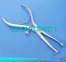 DENTAL CROWN GRIPPER REMOVER REMOVING PLIERS 6" W/ REPLACEABLE SILICONE TIPS