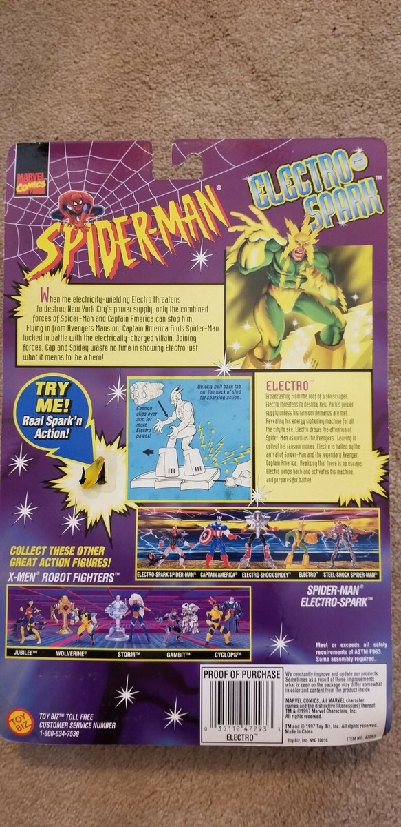 スパイダーマンElectro-SPARK 4体セット☆1997年製☆美品 Spider-Man Electro-Spark Set Of 4 Made In 1997 | eBay