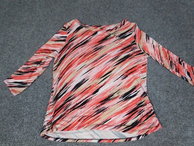 High Fifth Womens Blouse Medium pink stretch pullover