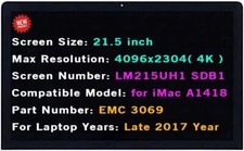 iMac 21.5" A1418 A2116 2017/2019 4K Non-Touch LCD Screen Display LM215UH1 SD B1