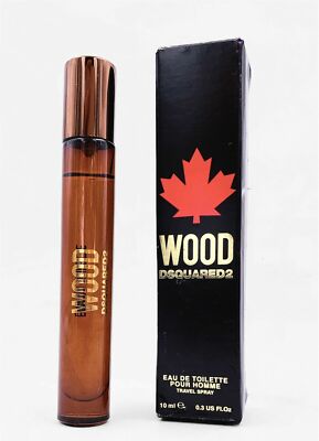 Dsquared2 WOOD Men's Eau de Toilette Travel Spray Cologne 0.30 oz. NIB Fresh 