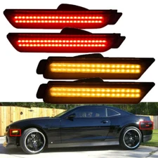 4PCS LED Bumper Side Smoked Marker Light Lamps Set For 2010-2015 Chevy Camaro