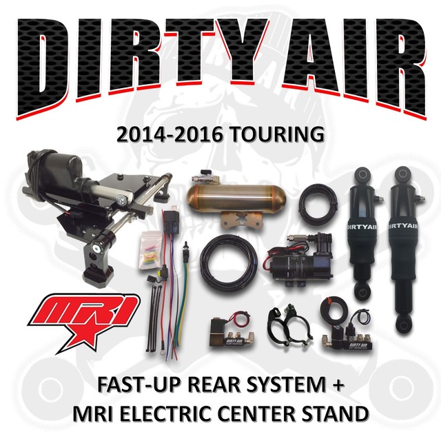 DIRTY AIR Harley Rear Air Suspension FASTUP + MRI Electric Center Stand '14'16 eBay