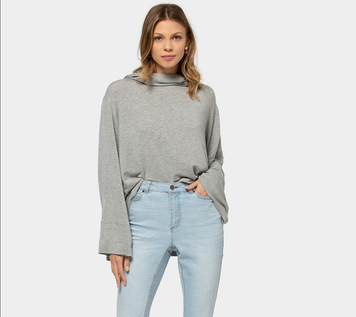Peace Love World Jersey Knit Hoodie w 