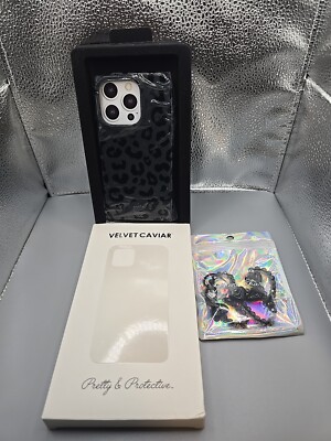 Velvet Caviar Black Leopard  iPhone 15 Pro Case And Charm