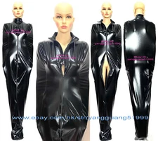 Unisex Black Shiny Metallic Mummy Costumes Sleeping Bag w/ internal Sleeves F570