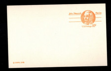 PC-1778***US #UX74 Mint, 1978, Postal card, John Hancock, Domestic Rate (10c)