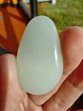 Kunlun (Qinghai) Grey Nephrite Jade Pebble - Polished/Shaped/Ground