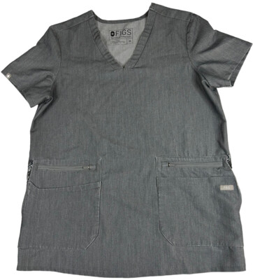 FIGS グレー XS タンクトップとパンツセット Figs Technical Collection Scrubs Uniform Set Gray Pull On Top
