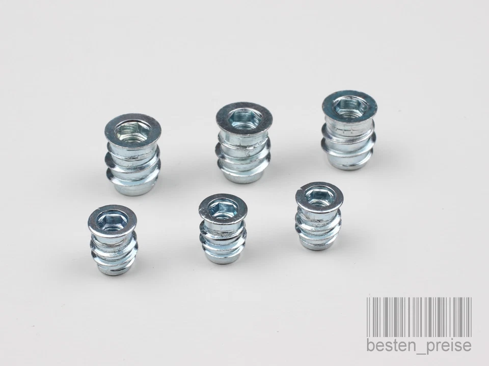 50x Einschraubmuffen Muffen Einschraubmuttern Gewindemuffe Sechskant Verzinkt - Bild 3 von 4