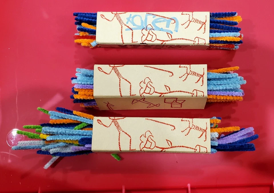 3 Vintage Packages TWISTICKS Chenille Multi Colored PIpe Cleaners In Sleeve - Image 3 of 4