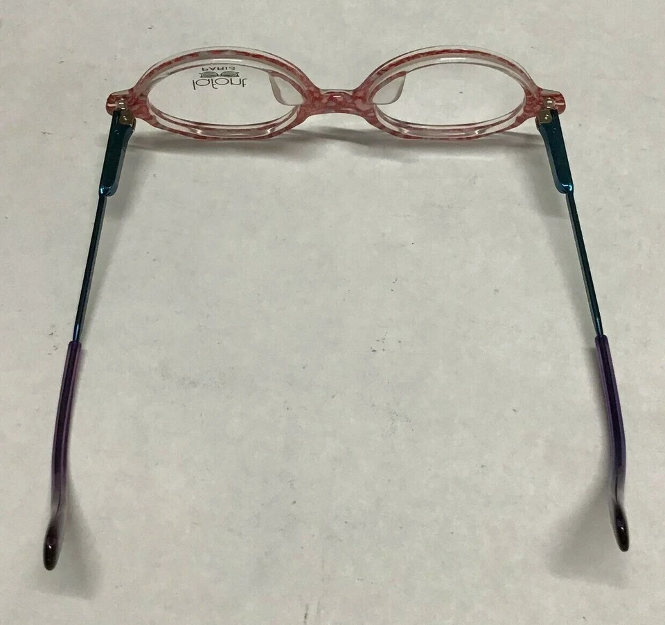 Gafas Lafont Kids Tom Pouce 42 rojas y azules monturas vintage 37-15-110 lentes transparentes Foto 4 de 4