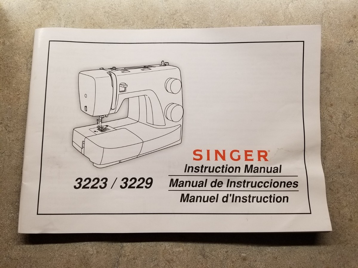 Singer 3223 3229 Simple Sewing Machine User Manual Instructions 